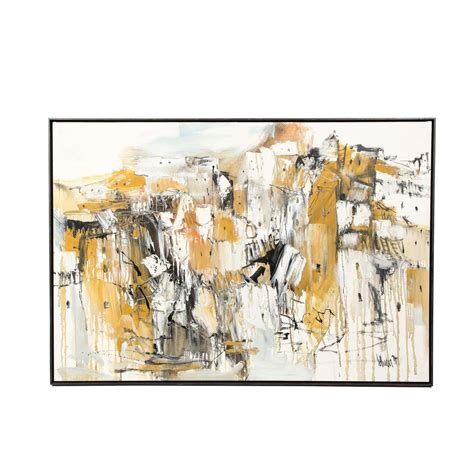 Gino Hollander Mid Century Modern Abstract Expressionist Gino