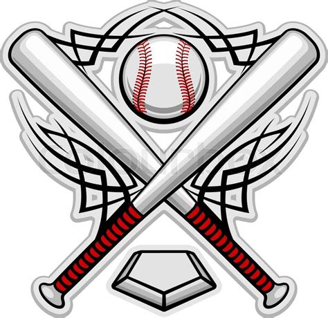 Baseball Emblem For Sports Design Or Stock Vector Colourbox