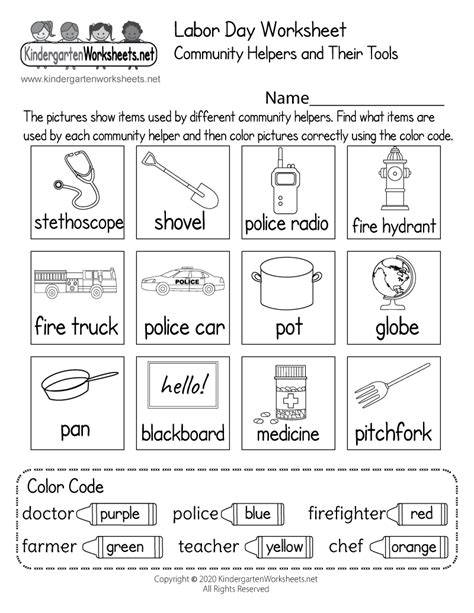 Community Helpers Printable Worksheets For Kids Preschool And 14 Best