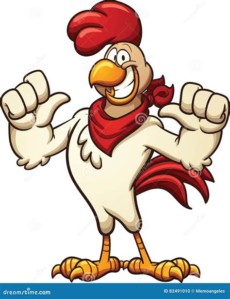 Cartoon Chicken Stock Vector Illustration Of Clip Standing 82491010