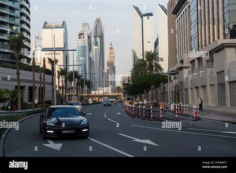 Street In Downtown Dubai Stock Photo Alamy