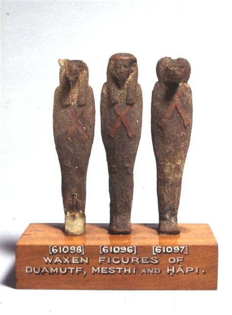 Ancient Egypt Wax Figures Of Canopic Deities