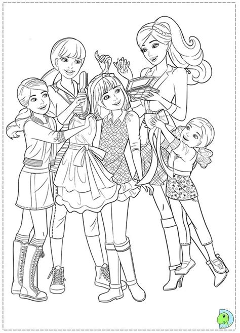 Dibujo De Barbie Y Su Hermana Shelly Para Imprimir Y Colorear The