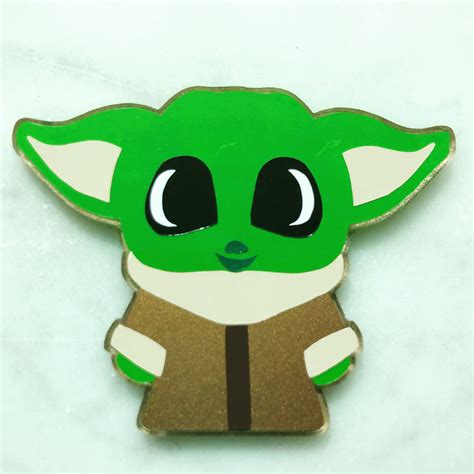 Baby Yoda Baby Yoda Badge Reel Baby Yoda Keychain Badge Etsy