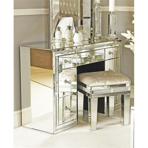 Mirror 7 Drawer Dressing Table Mirrored Furniture Dressing Tables