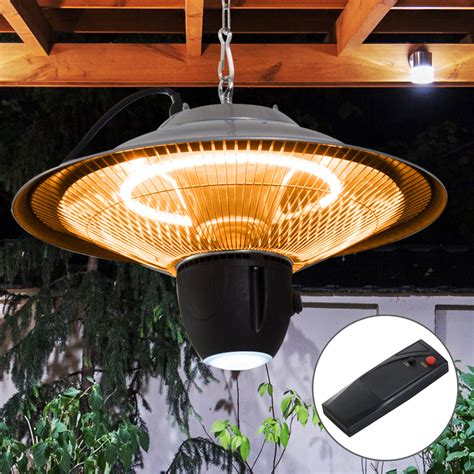 Eliminate cold spots without taking up space. Outsunny Patio Ceiling Hanging Heater 1500W Electric ...