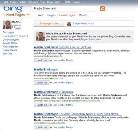 Bing Launches Linked Pages Ghacks Tech News