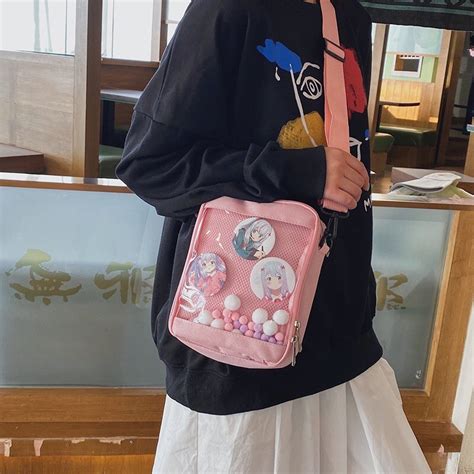 Kawaii Ita Sling Bag Anime Pin Collection Japanese Bag T For Girls