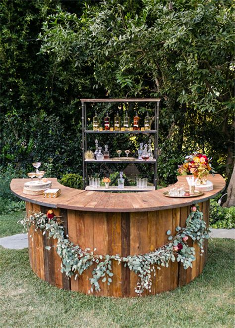Outdoor Rustic Wedding Bar Ideas Tulle And Chantilly