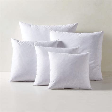 Feather Down Square Modern Throw Pillow Inserts Cb2