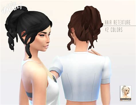 Sims 4 Hairs ~ Miss Paraply Kiara 24 Curly Ponytail Hairstyle Retextured