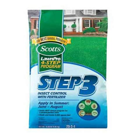 Scotts 33015 Lawn Pro Step 3 Insect Control Plus Fertilizer 15m
