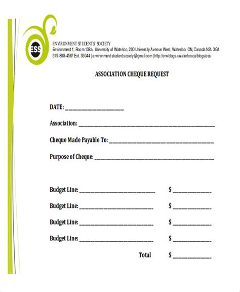 Free 7 Sample Cheque Request Forms In Ms Word Pdf