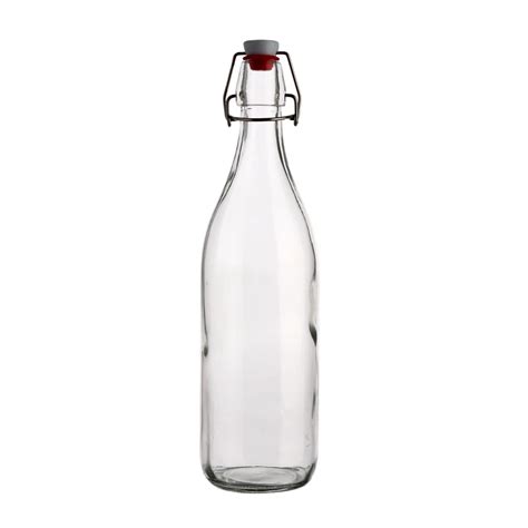 Bulk Empty Clear Glass Packing Swing Top Round Beer Juice Beverage