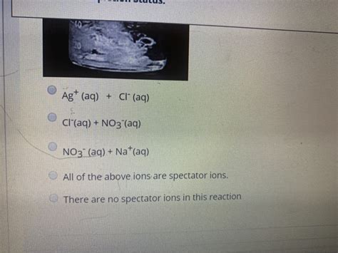 Solved The Double Displacement Reaction Agno3 And Nacl Forms