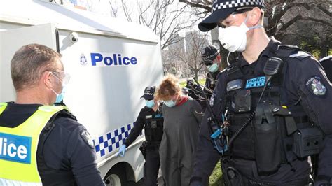 victoria police arrest two men for organising planned melbourne protest through cbd perthnow