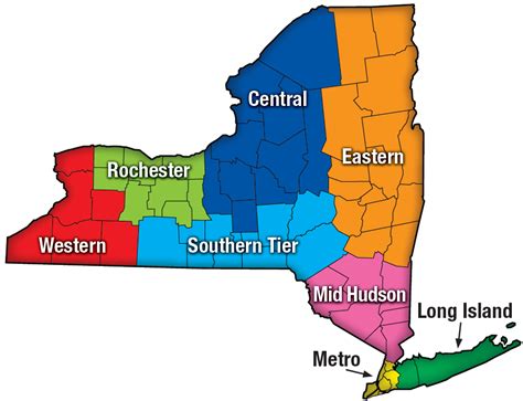 Nysdot Region Map With Counties