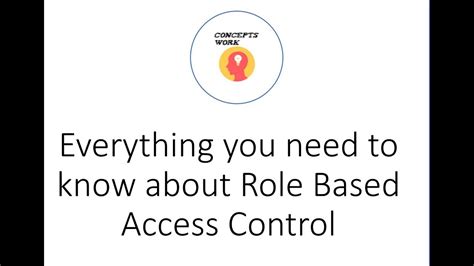 Role Based Access Control Youtube