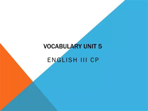 Ppt Vocabulary Unit 5 Powerpoint Presentation Free Download Id2280264