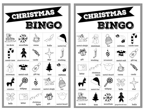 Print out these free themed bingo game cards for birthdays, holidays, and more. Free Christmas Bingo Printable Cards - Paper Trail Design