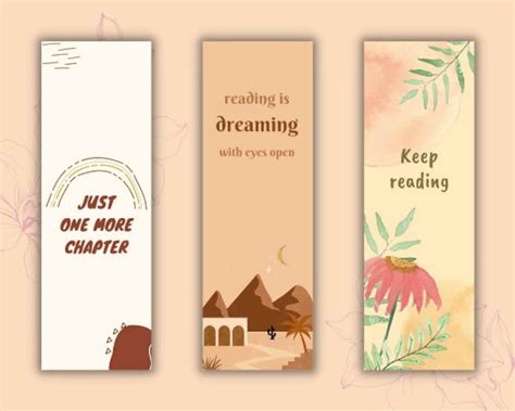 15 printable aesthetic bookmarks cute boho digital instant etsy