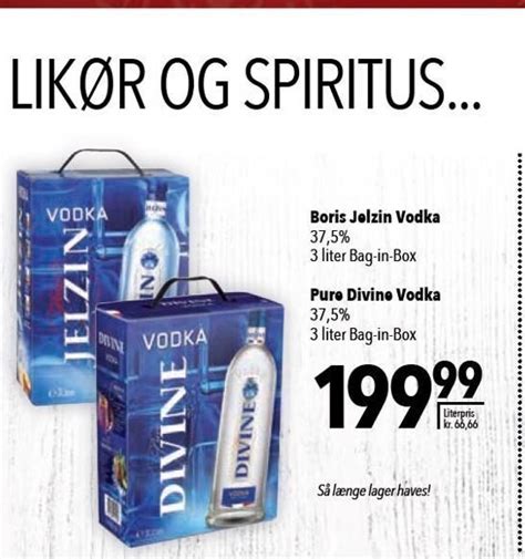 Boris Jelzin Vodka El Pure Divine Vodka Tilbud Hos Citti