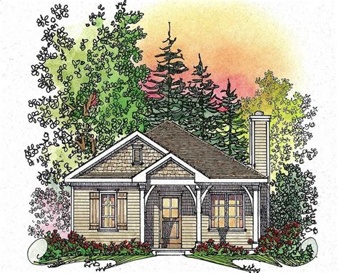 Plan 22120sl Narrow Lot Cottage Small Cottage Plans Small Cottage