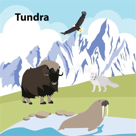 Fauna Del Bosque De La Vida Del Estilo De Eco De La Tundra Ilustración