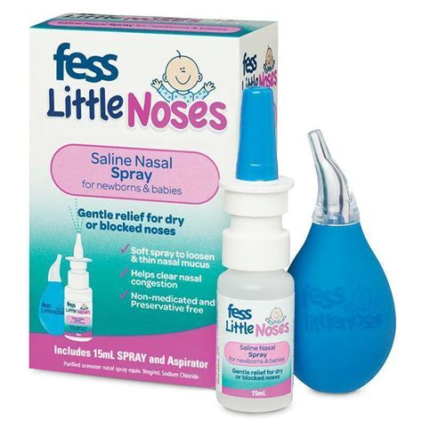 Fess Little Noses Saline Nose Spray Aspirator For Newborns And Babies