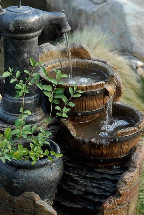 15 Awesome Rustic Garden Fountain Inspirations Go Travels Plan