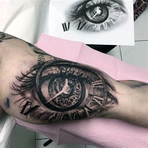 With every tick and tock, a moment is gone that will never come back. 100 Roman Numeral Tattoos For Men - Manly Numerical Ink Ideas