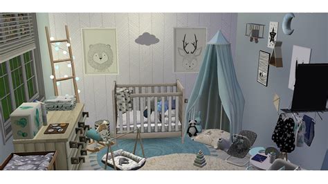 Baby Boy Nursery The Sims 4 Speed Build Youtube