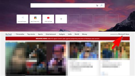 How To Hide The News Section From Microsoft Edge New Tab
