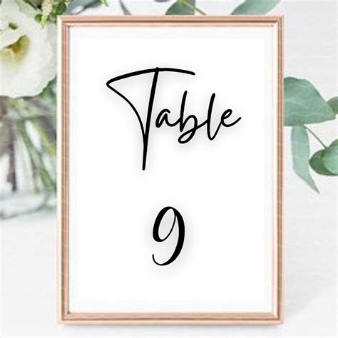 5x7 And 4x6 Table Numbers 1 20 Instant Download Printable Etsy