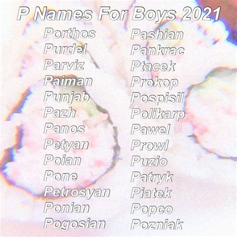 P Names For Boys 2021 In 2021 P Names For Boys Girl Names Fantasy Names