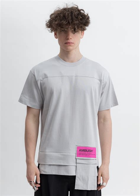 Ambush Waist Pocket T Shirt Grey Garmentory