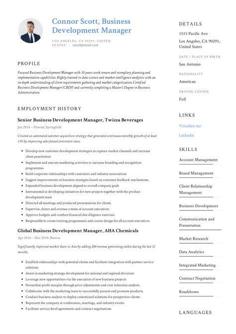 Business Development Manager Resume And Guide 2023