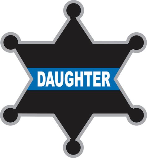 Thin Blue Line Daughter Sheriff Badge Decal