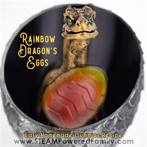 Homemade Gummies Rainbow Dragons Eggs