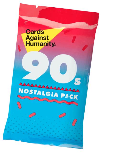 Heavily influenced by the popular apples to apples card game, it was initially named cardenfreude (a pun on schadenfreude) and involved a group of players writing out the most abstract and, often, humorous response to the topic question. Cards Against Humanity 90s Nostalgia Pack - Sugar & Spite