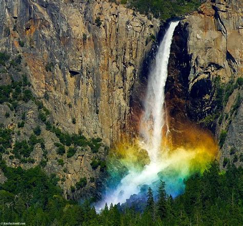 Rainbow In Falls Yosemite Valley This Beautiful Waterfall Is Found In