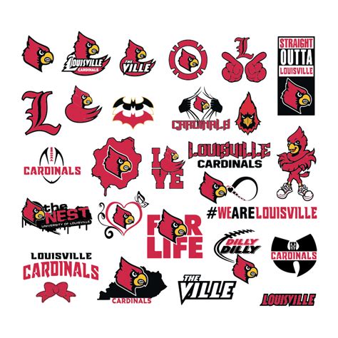 Louisville Cardinals Bundle Svg Football Svg Nfl Svg Cricut Inspire