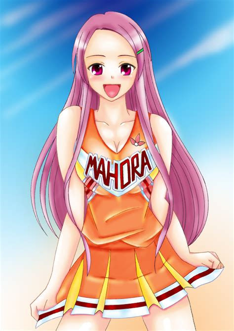 Kishida Shiki Kakizaki Misa Mahou Sensei Negima 00s Cheerleader Long Hair Pink Hair