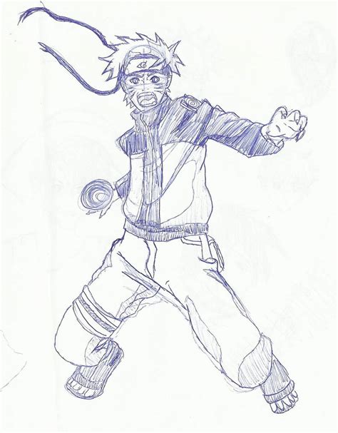 Naruto Pen Sketch By Ookami Ninja On Deviantart