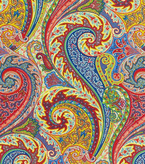 Can also be used to sew slipcovers, chair covers, duvet covers, pillow shams. Upholstery Fabric- Williamsburg Jaipur Paisley Jewel | Jo-Ann