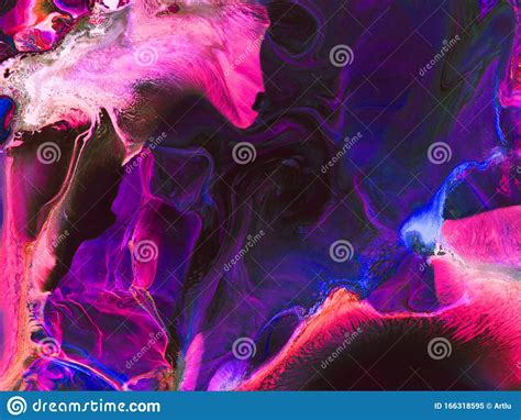 Creative Neon Abstract Hand Painted Background Pink And
