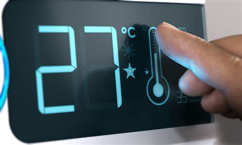 Air Conditioner Temperature Control Degree Celsius Home Automa Stock