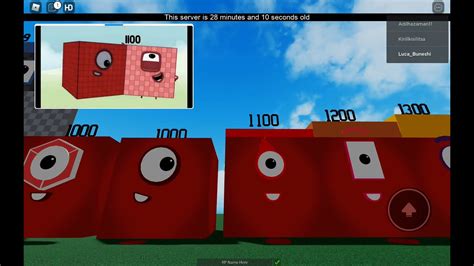 Numberblocks 1 To 1 000 000 In Roblox Youtube