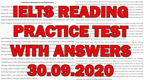 IELTS READING PRACTICE TEST 2020 WITH ANSWERS 30 09 2020 GENERAL