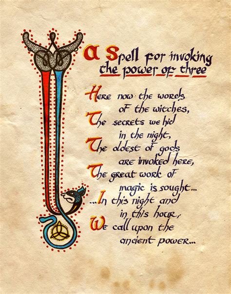 A Spell For Invoking The Power Of Three By Charmed Bos On Deviantart